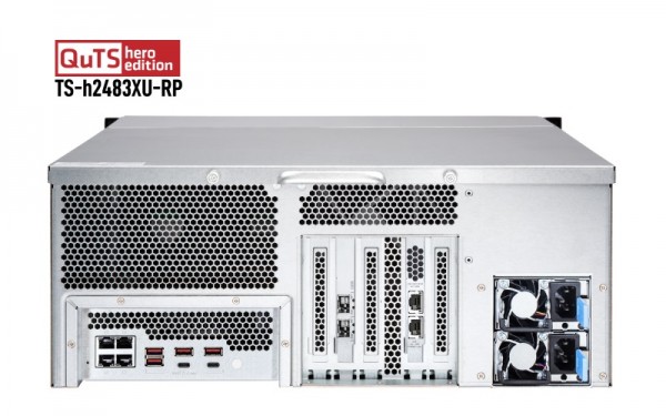 QNAP TS-h2483XU-RP-E2236-128G 24-Bay 96TB Bundle mit 12x 8TB Red Pro WD8003FFBX