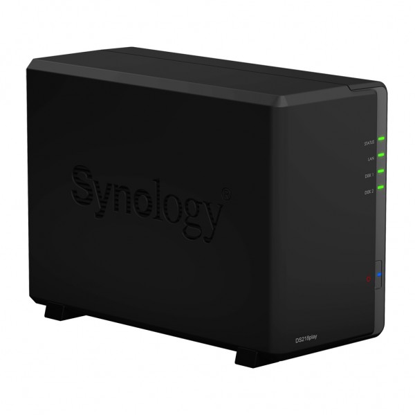 Synology DS218play 2-Bay 12TB Bundle mit 2x 6TB Gold WD6003FRYZ